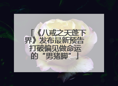 《八戒之天蓬下界》发布最新预告 打破偏见做命运的“男猪脚”