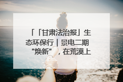 「甘肃法治报」生态环保行｜景电二期“焕新”，在荒漠上筑起一道绿色长城