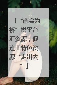 “商会为桥”搭平台汇资源，促连山特色资源“走出去”