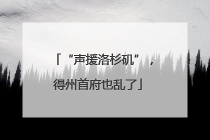 “声援洛杉矶”，得州首府也乱了