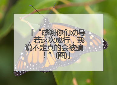 “感谢你们劝导，若这次成行，我说不定真的会被骗！”(图)