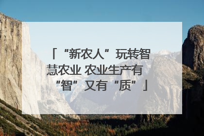 “新农人”玩转智慧农业 农业生产有“智”又有“质”