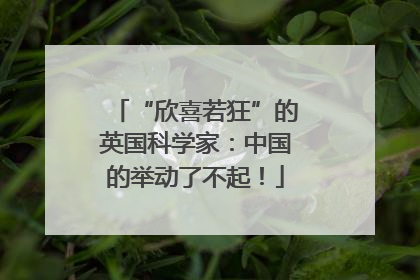 “欣喜若狂”的英国科学家：中国的举动了不起！