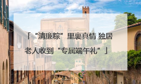 “清廉粽”里裹真情 独居老人收到“专属端午礼”