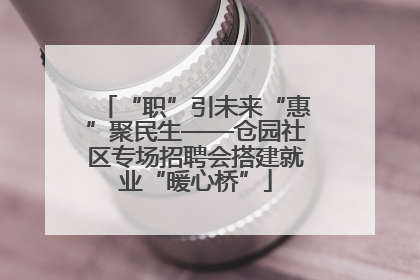 “职”引未来“惠”聚民生——仓园社区专场招聘会搭建就业“暖心桥”