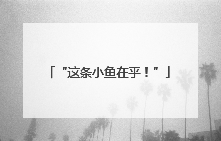 “这条小鱼在乎！”