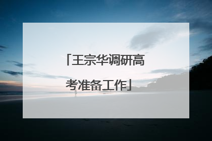 王宗华调研高考准备工作