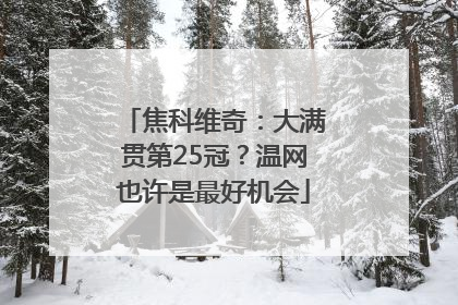 焦科维奇：大满贯第25冠？温网也许是最好机会