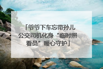 爷爷下车忘带孙儿 公交司机化身“临时照看员”暖心守护