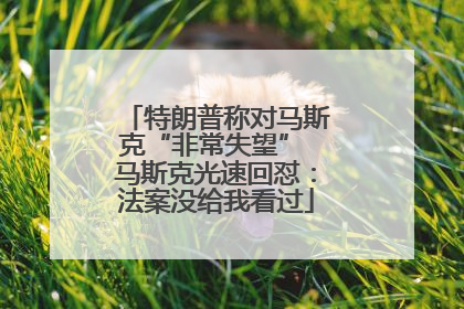 特朗普称对马斯克“非常失望” 马斯克光速回怼：法案没给我看过