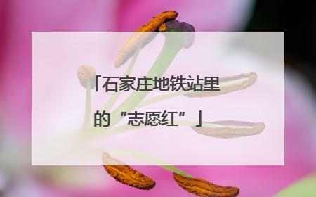 石家庄地铁站里的“志愿红”