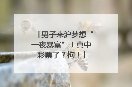 男子来沪梦想“一夜暴富”！真中彩票了？拘！