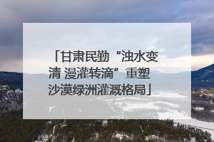 甘肃民勤“浊水变清 漫灌转滴”重塑沙漠绿洲灌溉格局