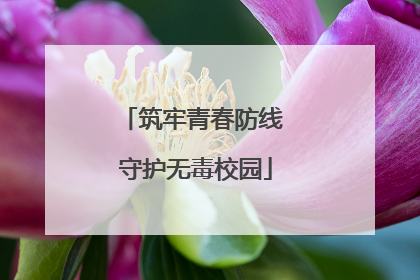 筑牢青春防线 守护无毒校园