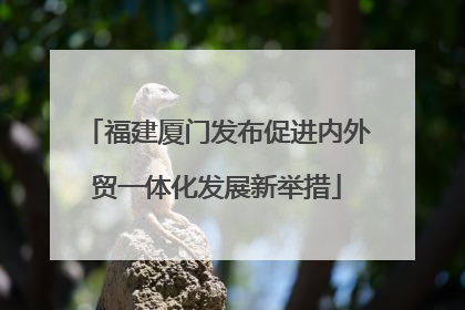 福建厦门发布促进内外贸一体化发展新举措