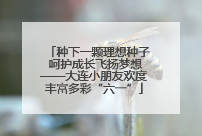 种下一颗理想种子 呵护成长飞扬梦想——大连小朋友欢度丰富多彩“六一”
