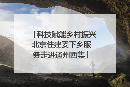 科技赋能乡村振兴 北京住建委下乡服务走进通州西集
