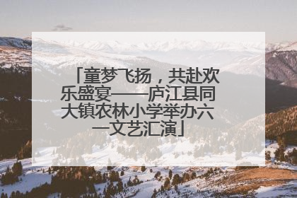 童梦飞扬，共赴欢乐盛宴——庐江县同大镇农林小学举办六一文艺汇演
