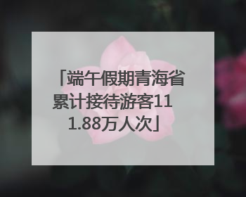 端午假期青海省累计接待游客111.88万人次