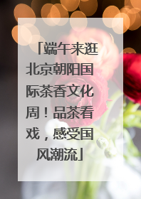端午来逛北京朝阳国际茶香文化周！品茶看戏，感受国风潮流