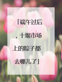 端午过后，十堰市场上的粽子都去哪儿了
