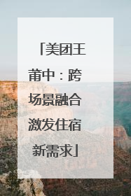 美团王莆中：跨场景融合激发住宿新需求