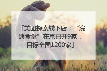 美团探索线下店：“浣熊食堂”在京已开9家，目标全国1200家