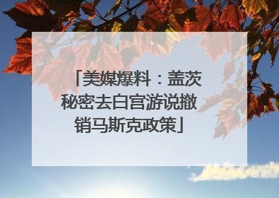 美媒爆料：盖茨秘密去白宫游说撤销马斯克政策