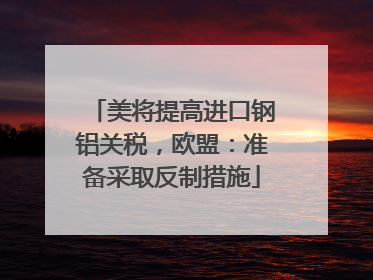 美将提高进口钢铝关税，欧盟：准备采取反制措施