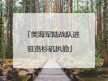 美海军陆战队进驻洛杉矶执勤