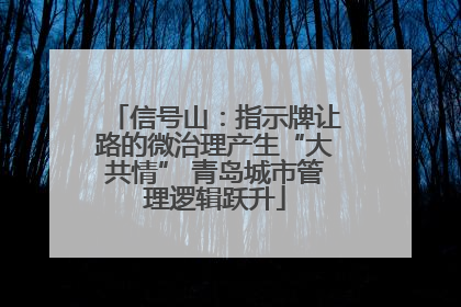 信号山：指示牌让路的微治理产生“大共情” 青岛城市管理逻辑跃升