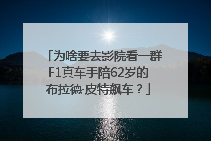 为啥要去影院看一群F1真车手陪62岁的布拉德·皮特飙车？