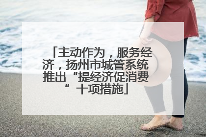 主动作为，服务经济，扬州市城管系统推出“提经济促消费”十项措施