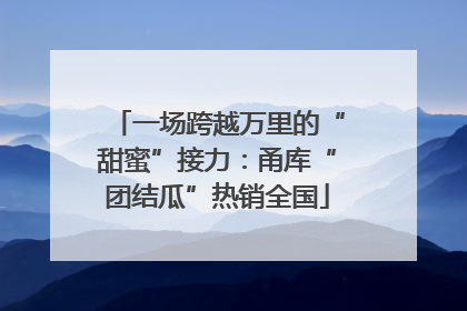 一场跨越万里的“甜蜜”接力：甬库“团结瓜”热销全国