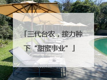 三代台农，接力种下“甜蜜事业”