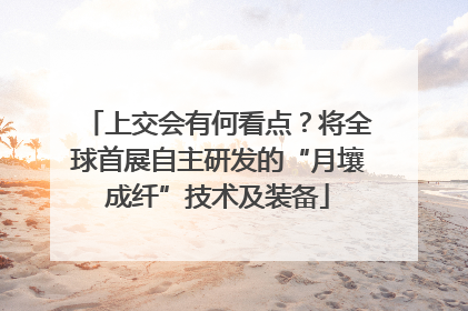 上交会有何看点？将全球首展自主研发的“月壤成纤”技术及装备