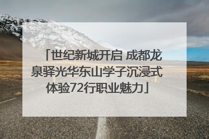 世纪新城开启 成都龙泉驿光华东山学子沉浸式体验72行职业魅力