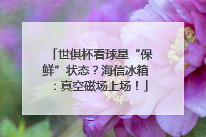 世俱杯看球星“保鲜”状态？海信冰箱：真空磁场上场！