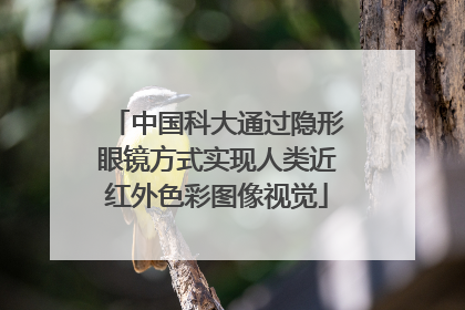中国科大通过隐形眼镜方式实现人类近红外色彩图像视觉