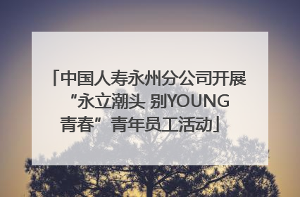 中国人寿永州分公司开展“永立潮头 别YOUNG青春”青年员工活动
