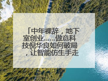 中年裸辞，地下室创业……傲意科技倪华良如何破局，让智能仿生手走进千家万户？
