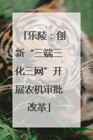 乐陵：创新“三端三化三网”开展农机审批改革