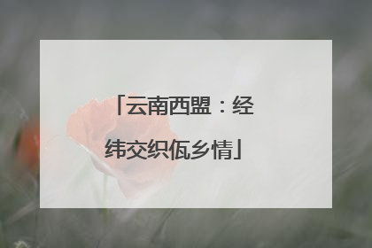 云南西盟：经纬交织佤乡情