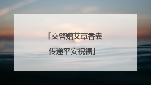 交警赠艾草香囊 传递平安祝福