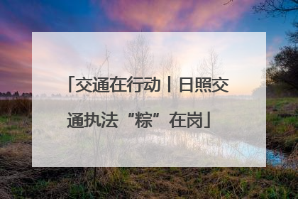 交通在行动丨日照交通执法“粽”在岗