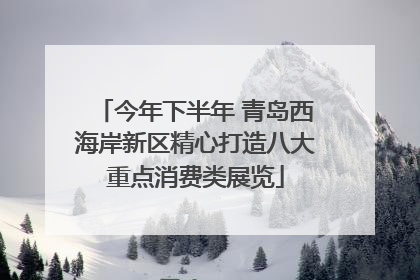 今年下半年 青岛西海岸新区精心打造八大重点消费类展览