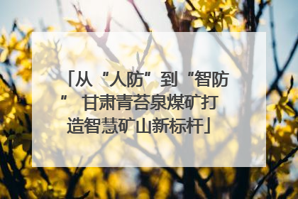 从“人防”到“智防” 甘肃青苔泉煤矿打造智慧矿山新标杆
