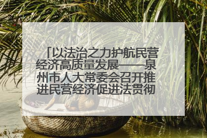 以法治之力护航民营经济高质量发展——泉州市人大常委会召开推进民营经济促进法贯彻实施座谈会