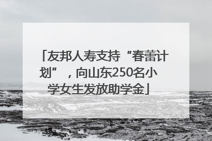 友邦人寿支持“春蕾计划”，向山东250名小学女生发放助学金