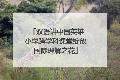 双语讲中国英雄 小学跨学科课堂绽放国际理解之花